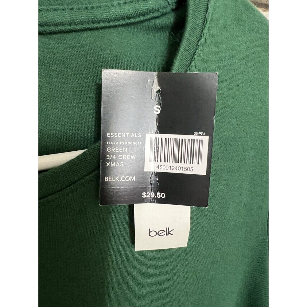 KIM ROGERS NWT Women's Christmas Boston Terrier With Antlers Top Green Small - Picture 2 of 9
